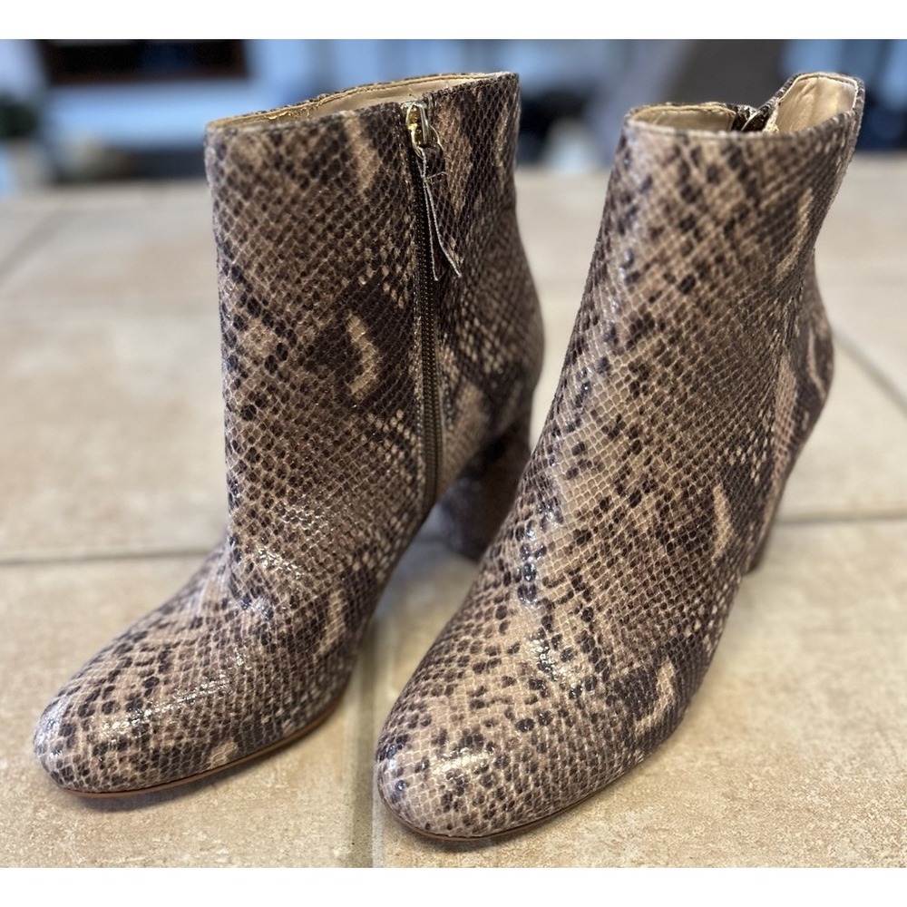 I.N.C. International Concepts Taytee Women's Snake Skin Style Ankle Zip Boots 10